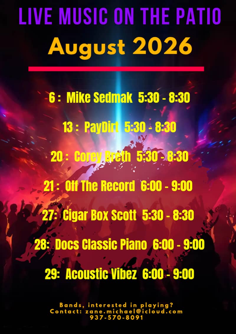 Boscoe's Place Live Music on the Patio | August 2026