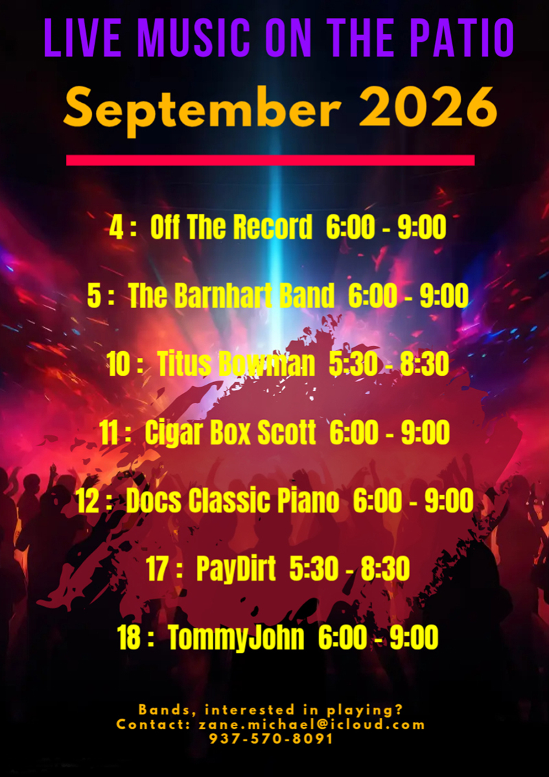 Boscoe's Place Live Music on the Patio | September 2026